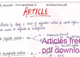 Articles ( a, an, the) in enlgish grammar pdf